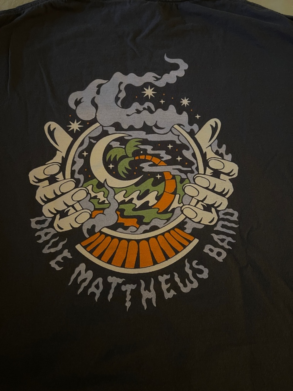 Men's Blue Dave Matthews Short-Sleeve Graphic Crew Tee - Picture 5 of 6